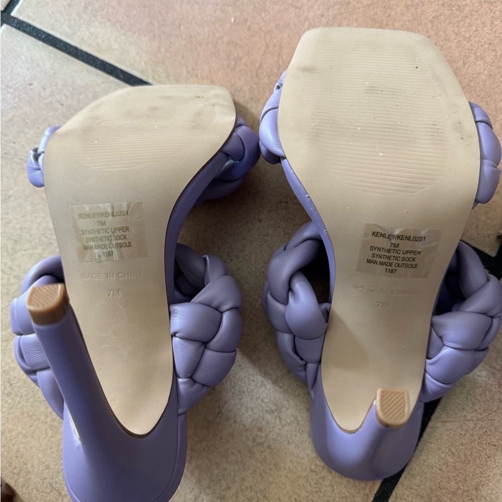 Steve Madden Lavender Kenley Braided Heels - Picture 3 of 4